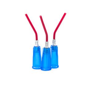 Puntas Cuentagotas Rojo Precurvado Azul Oscuro Calibre 22